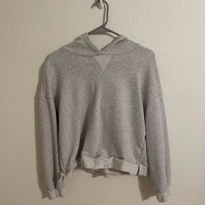 Boutique-heather gray cropped hoodie-medium